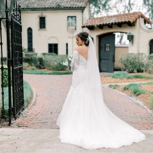 Essense of Australia Long Sleeve Wedding Gown